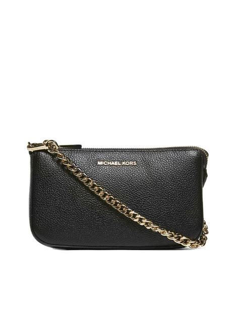 michael kors black pochette|Michael Kors pochette jet set.